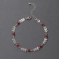 Zinc Alloy Anklet with Seedbead fashion jewelry Sold By PC