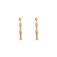 Brass Drop Earring, Bamboo, gold color plated, Korean style & for woman, nickel, lead & cadmium free, 6x38mm, Sold By Pair