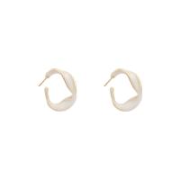 Brass Stud Earring, gold color plated, for woman & enamel, nickel, lead & cadmium free, 19x23mm, Sold By Pair
