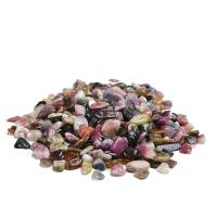 Gemstone фишки, Турмалин, Кусочки, разный размер для выбора & нет отверстия, разноцветный, 100G/Лот, продается Лот