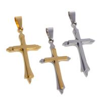 Stainless Steel Cross Pendants plated DIY & Unisex Approx 5mm Sold By PC