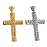 Stainless Steel Cross Pendants plated DIY & Unisex Approx 4mm Sold By PC