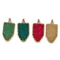 Resin Pendant, Brass, with Resin, more colors for choice, 50x27x8mm, Sold By PC