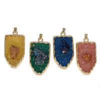 Resin Pendant, Brass, with Resin, more colors for choice, 52x28x9mm, Sold By PC