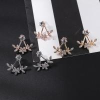 Ear Jackets Zinc Alloy plated fashion jewelry & for woman & with rhinestone Sold By Pair