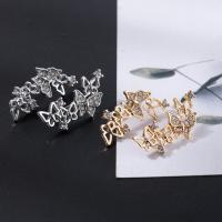 Zinc Alloy Stud Earring Butterfly plated fashion jewelry & for woman & with rhinestone Sold By Pair