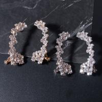 Rhinestone Earring Zinc Alloy plated fashion jewelry & for woman & with rhinestone Sold By Pair
