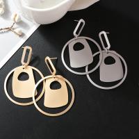 Tibetan Style Drop Earrings, plated, fashion jewelry & for woman, more colors for choice, 44x65mm, Sold By Pair