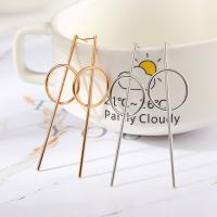 Zinc Alloy Stud Earring plated fashion jewelry & for woman 65mm Sold By Pair