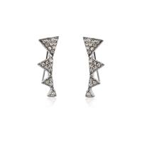 Zinc Alloy Stud Earring plated fashion jewelry & for woman & with rhinestone Sold By Pair
