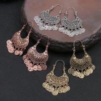 Tibetan Style Drop Earrings, plated, fashion jewelry & for woman, more colors for choice, 69x38mm, Sold By Pair