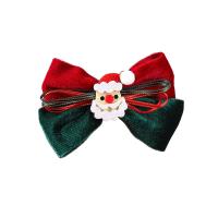 Weihnachts-Haar-Clip, Zinklegierung, mit Baumwollsamt, Weihnachts-Design & Modeschmuck & für Frau, 80x105mm, verkauft von PC