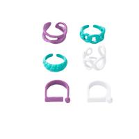 Ακρυλικό Ring Set, παράμεσου, 6 τεμάχια, μικτά χρώματα, Sold Με Ορισμός