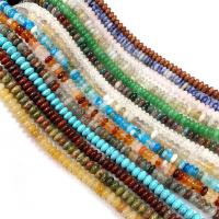 Mischedelstein Perlen, Edelstein, Abakus,Rechenbrett, verschiedenen Materialien für die Wahl, keine, 3x6mm, verkauft per 40 cm Strang