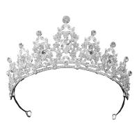 Bridal Tiaras, Tibetan Style, with Crystal, plated, for woman & with rhinestone & hollow, more colors for choice, nickel, lead & cadmium free, 160x60mm, Sold By PC