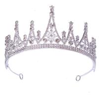 Bridal Tiaras, Tibetan Style, plated, for woman & with rhinestone & hollow, more colors for choice, nickel, lead & cadmium free, 160x72mm, Sold By PC