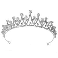 Bridal Tiaras Zinc Alloy with Plastic Pearl plated for woman & with rhinestone & hollow nickel lead & cadmium free Sold By PC