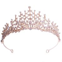 Bridal Tiaras, Tibetan Style, plated, for woman & with rhinestone & hollow, more colors for choice, nickel, lead & cadmium free, 165x55mm, Sold By PC