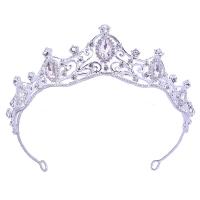 Bridal Tiaras Zinc Alloy with Crystal silver color plated for woman & with rhinestone & hollow nickel lead & cadmium free Sold By PC