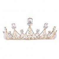 Bridal Tiaras, Tibetan Style, with Crystal, plated, for woman & with rhinestone & hollow, more colors for choice, nickel, lead & cadmium free, 152x63mm, Sold By PC