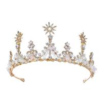 Bridal Tiaras, Tibetan Style, Flower, plated, for woman & with rhinestone & hollow, more colors for choice, nickel, lead & cadmium free, 155x70mm, Sold By PC
