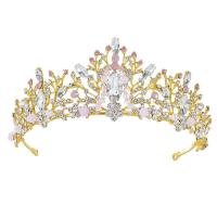 Bridal Tiaras, Tibetan Style, with Crystal, plated, for woman & with rhinestone & hollow, more colors for choice, nickel, lead & cadmium free, 160x70mm, Sold By PC