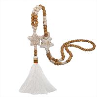 Turquoise trui Chain Necklace, Hout, met turkoois & Polyester, voor vrouw, wit, Lengte Ca 35.43 inch, Verkocht door PC