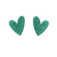 Acrylic Jewelry Earring, Heart, fashion jewelry & for woman, more colors for choice, 35x32mm, Sold By Pair