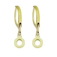 Stainless Steel Lever Back Earring 316 Stainless Steel for woman golden 8-15mm Sold By PC
