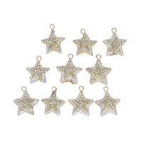 Cubic Zirconia Micro Pave Brass Pendant with Resin Star micro pave cubic zirconia mixed colors Sold By PC