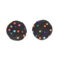 Plastic Beads Brass with Crystal & Plastic Pearl Round DIY & no hole mixed colors Sold By PC