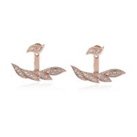 Ear Jackets Zinc Alloy fashion jewelry & for woman & with rhinestone Sold By Pair