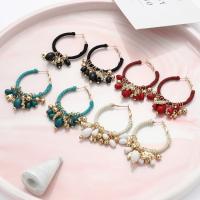 Fashion Fringe Earrings Zinc Alloy with Seedbead plated fashion jewelry & for woman Sold By Pair