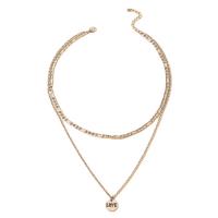 Zinc Alloy smykker halskæde, med 2.32 extender kæde, sølvfarvet forgyldt, Dobbelt tip & mode smykker, sølv, Længde 40.1 cm, Solgt af PC