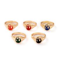 Zinc Alloy Ring Set finger ring gold color plated 5 pieces & fashion jewelry & enamel golden Sold By Set
