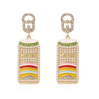 Tibetan Style Drop Earrings, with Plastic Pearl, plated, vintage & fashion jewelry & for woman & with rhinestone, nickel, lead & cadmium free, 62x20mm, Sold By Pair