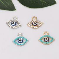 Evil Eye Pendants, Tibetan Style, different materials for choice & micro pave cubic zirconia, more colors for choice, nickel, lead & cadmium free, 17x14mm, Sold By PC