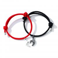 Couple Bracelet and Bangle Zinc Alloy with Wax Cord Bird plated with magnetic & adjustable & for couple 65-80mm Sold By Set