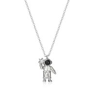 Zinc Alloy smykker halskæde, Astronaut, forgyldt, Unisex & forskellig størrelse for valg & oval kæde, Solgt Per Ca. 23.6 inch Strand