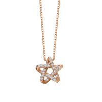 Messing Halskette, Stern, plattiert, Kastenkette & für Frau & mit Strass & hohl, keine, frei von Nickel, Blei & Kadmium, verkauft per ca. 16 ZollInch Strang