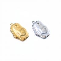 Stainless Steel Pendants, 304 Stainless Steel, plated, DIY & hammered, more colors for choice, 16.50x25.50mm, 3PCs/Bag, Sold By Bag