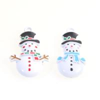 Tibetan Style Christmas Pendants, Snowman, enamel, more colors for choice, 28x14x4mm, 100PCs/Bag, Sold By Bag