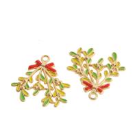 Tibetan Style Christmas Pendants, enamel, mixed colors, 30x27x2mm, 100PCs/Bag, Sold By Bag