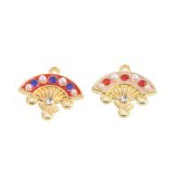 Tibetan Style Connector, enamel & with rhinestone, more colors for choice, 26x26x3mm, 100PCs/Bag, Sold By Bag