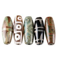 Natural Tibetan Agate Dzi Beads, DIY & different styles for choice, 40x14mm, 10PCs/Lot, Sold By Lot