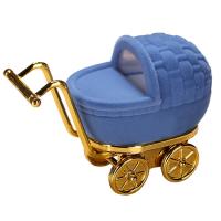 Jewelry Gift Box, Velvet box, Baby Pram, other effects, blue, 85x60mm, 10PCs/Lot, Sold By Lot