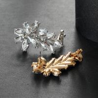 Zinc Alloy Stud Earring plated fashion jewelry & for woman & with rhinestone Sold By PC