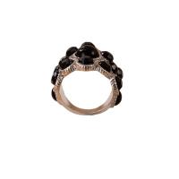 Cink Alloy Finger Ring, srebrne boje pozlaćen, modni nakit & s Rhinestone, srebro, nikal, olovo i kadmij besplatno, Prodano By PC