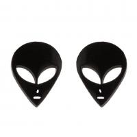 Edelstahl Ohrringe, Alien, plattiert, Modeschmuck & für Frau & hohl, keine, frei von Nickel, Blei & Kadmium, 8x10mm, verkauft von Paar