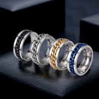 Stainless Steel Finger Ring, Donut, different size for choice, more colors for choice, nickel, lead & cadmium free, 8mm, Sold By Bag